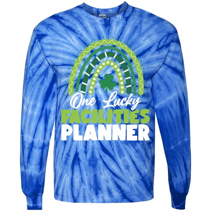 St Patricks Day One Lucky Facilities Planner Gift Tie-Dye Long Sleeve Shirt