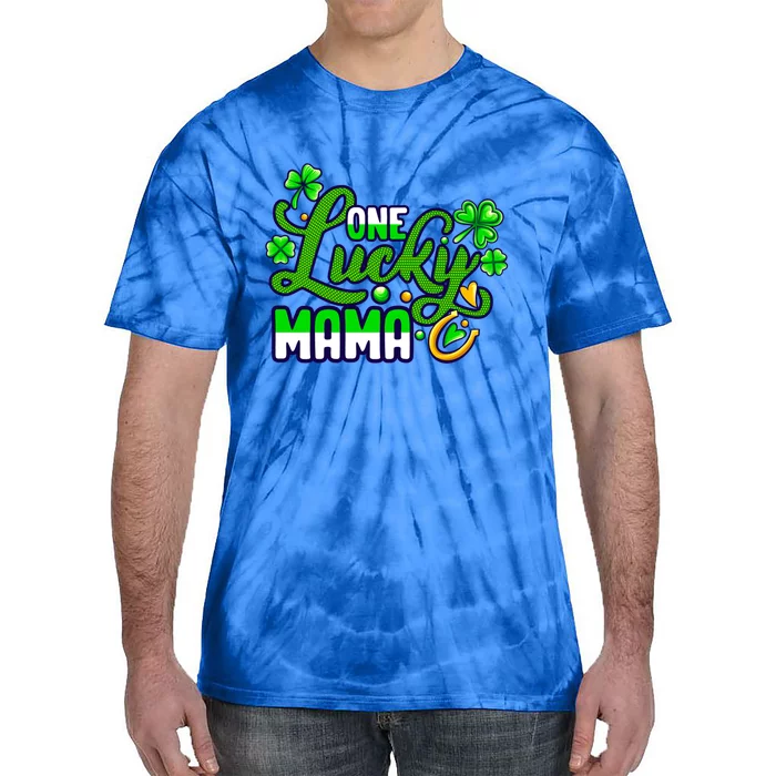 St Patrick's Day Green Shamrock Mother Mom Lucky Mama Cute Gift Tie-Dye T-Shirt