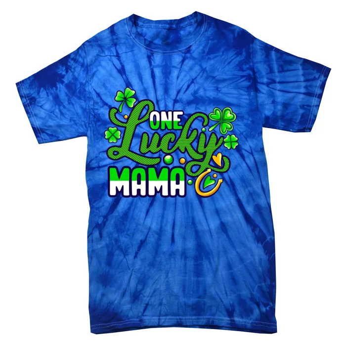 St Patrick's Day Green Shamrock Mother Mom Lucky Mama Cute Gift Tie-Dye T-Shirt