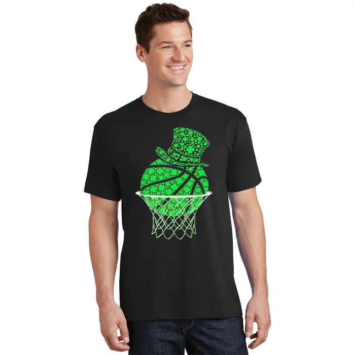 St Patricks Day Shamrock Basketball Irish T-Shirt