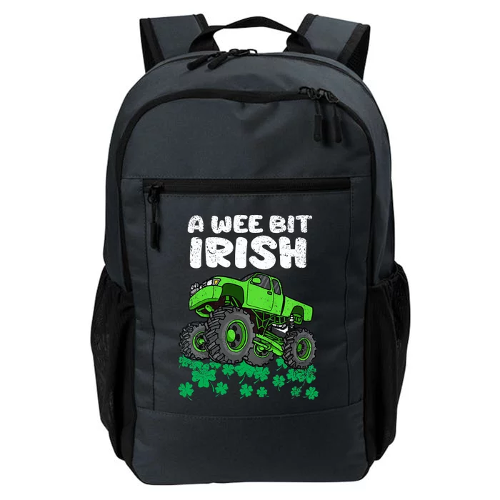 St Patricks Day Boy A Wee Bit Irish Monster Truck Daily Commute Backpack