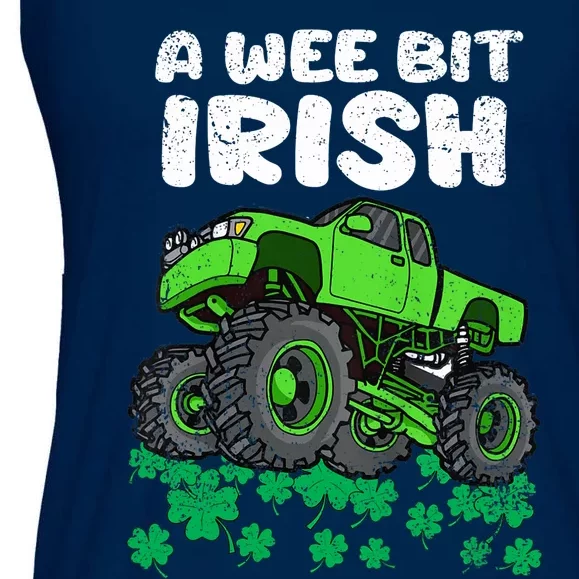 St Patricks Day Boy A Wee Bit Irish Monster Truck Ladies Essential Flowy Tank