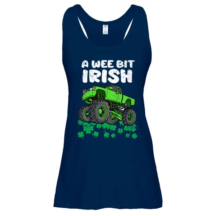 St Patricks Day Boy A Wee Bit Irish Monster Truck Ladies Essential Flowy Tank