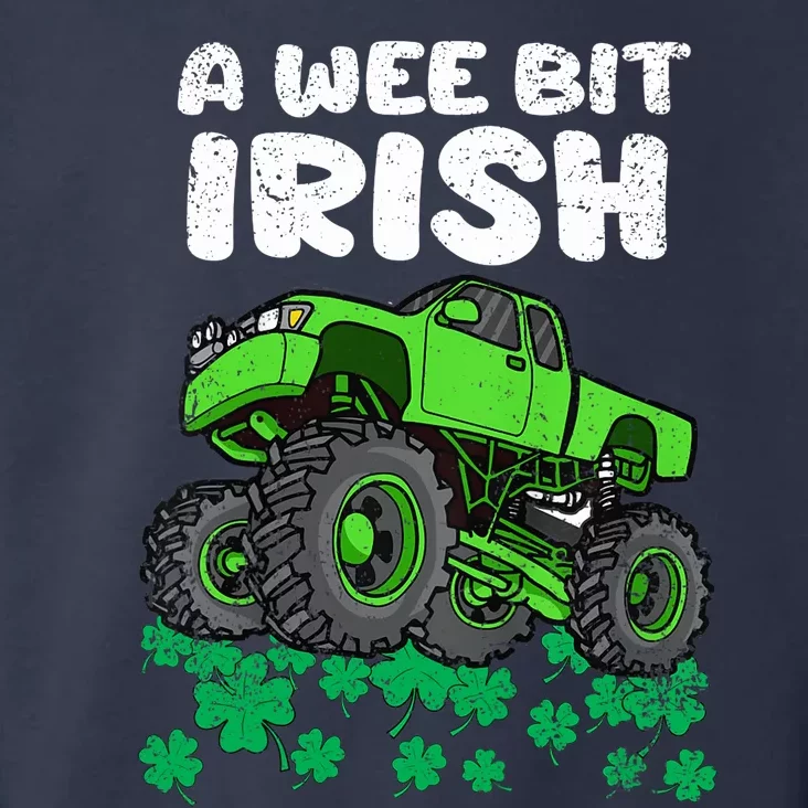 St Patricks Day Boy A Wee Bit Irish Monster Truck Toddler Hoodie