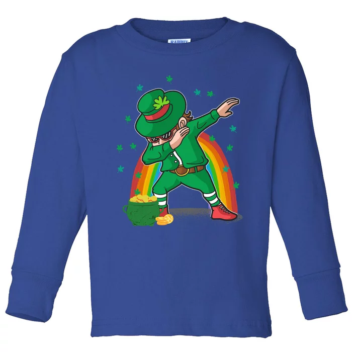 St Patricks Day Dabbing Leprechauns Funny Dab Dance Great Gift Toddler Long Sleeve Shirt