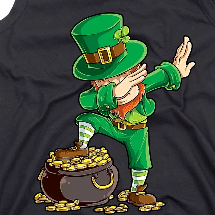 St Patricks Day Dabbing Leprechaun Boys Kids Men Dab Youth Tank Top