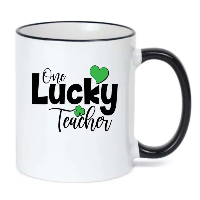 St Patricks Day One Lucky Teacher Black Color Changing Mug