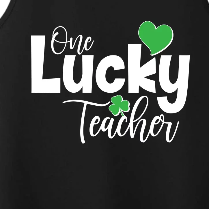 St Patricks Day One Lucky Teacher Performance Tank