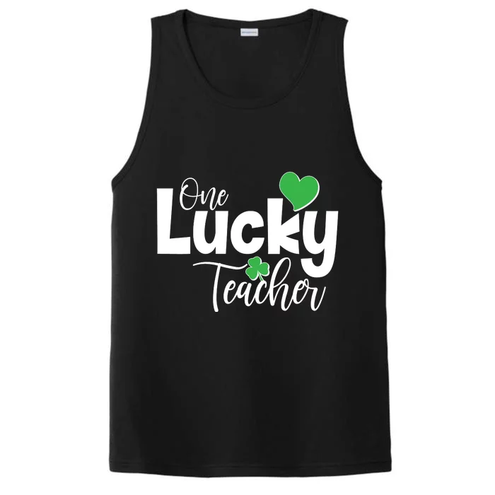 St Patricks Day One Lucky Teacher Performance Tank