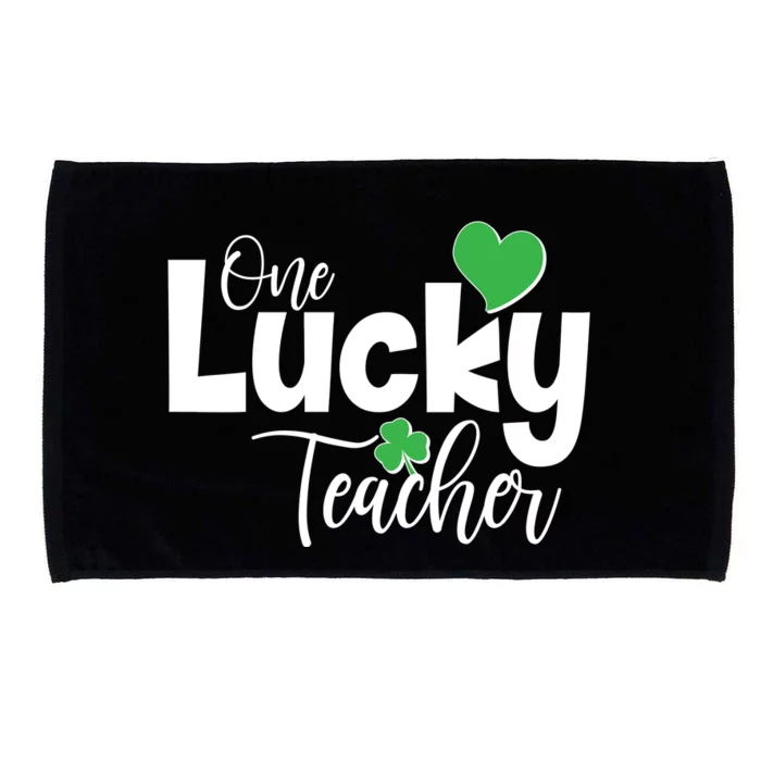 St Patricks Day One Lucky Teacher Microfiber Hand Towel