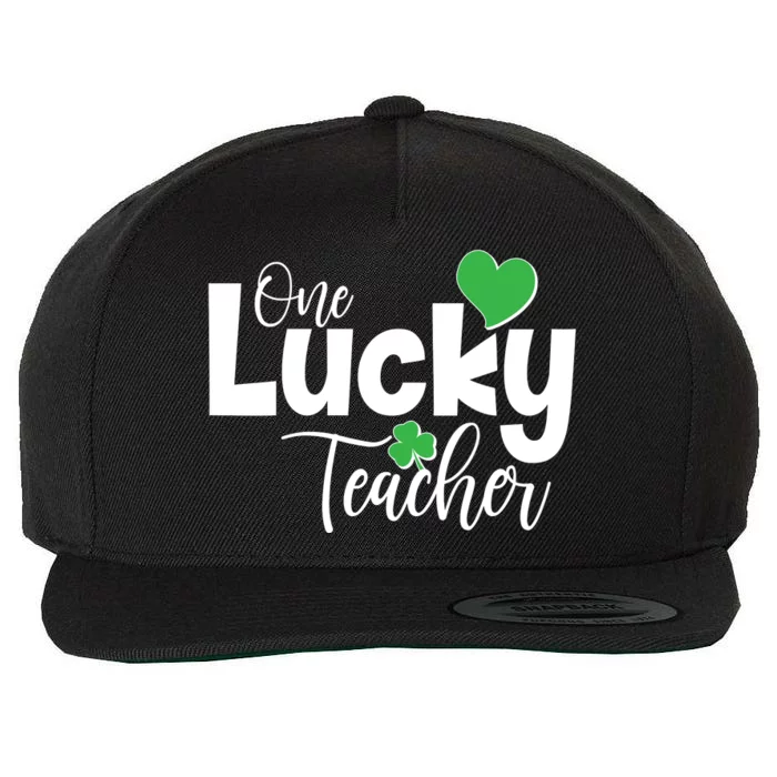 St Patricks Day One Lucky Teacher Wool Snapback Cap