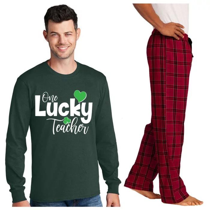 St Patricks Day One Lucky Teacher Long Sleeve Pajama Set