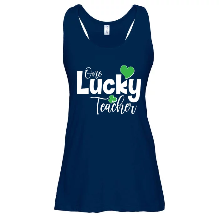 St Patricks Day One Lucky Teacher Ladies Essential Flowy Tank