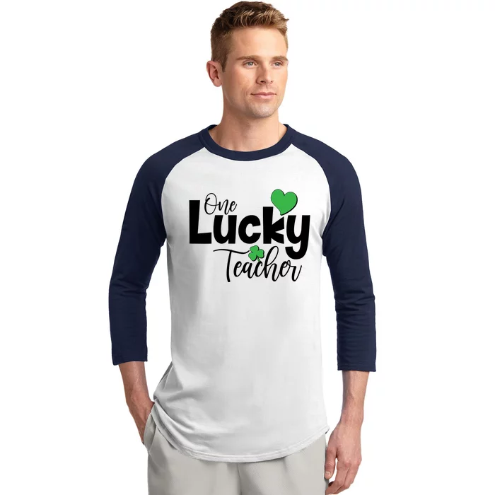 St Patricks Day One Lucky Teacher Baseball Sleeve Shirt