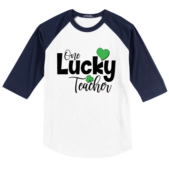 St Patricks Day One Lucky Teacher Baseball Sleeve Shirt