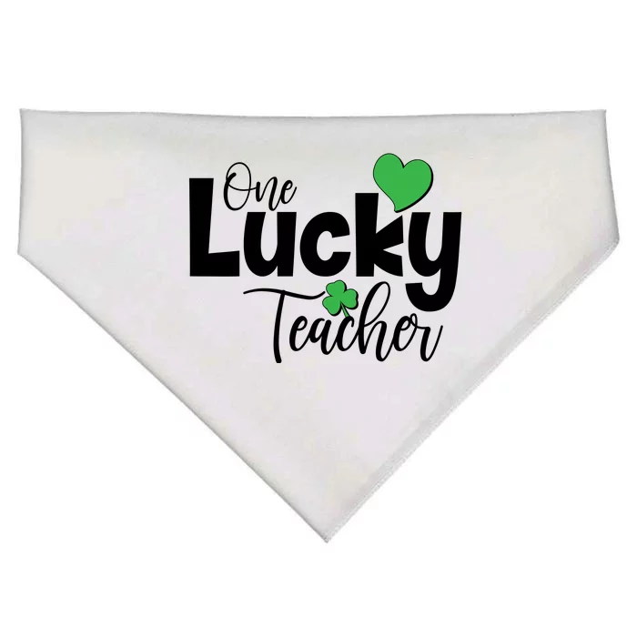 St Patricks Day One Lucky Teacher USA-Made Doggie Bandana