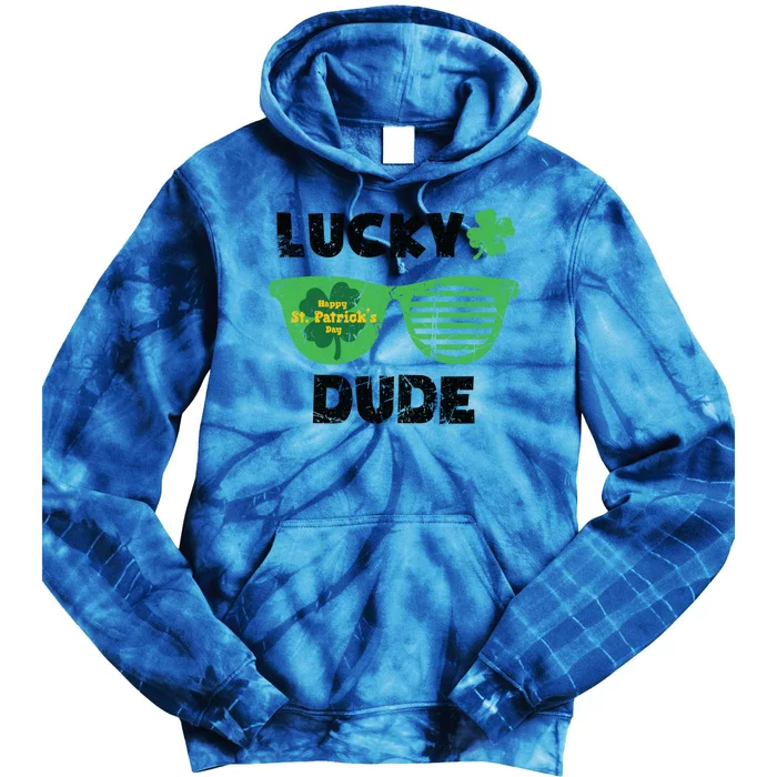 St Patrick's Day Vintage Funny Irish Lucky Dude Cute Gift Tie Dye Hoodie