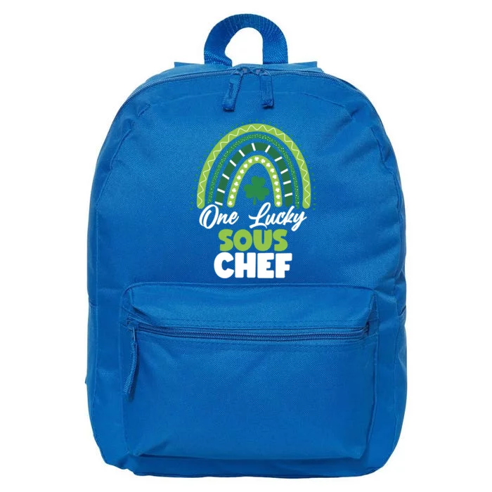 St Patricks Day One Lucky Sous Chef Funny Gift 16 in Basic Backpack