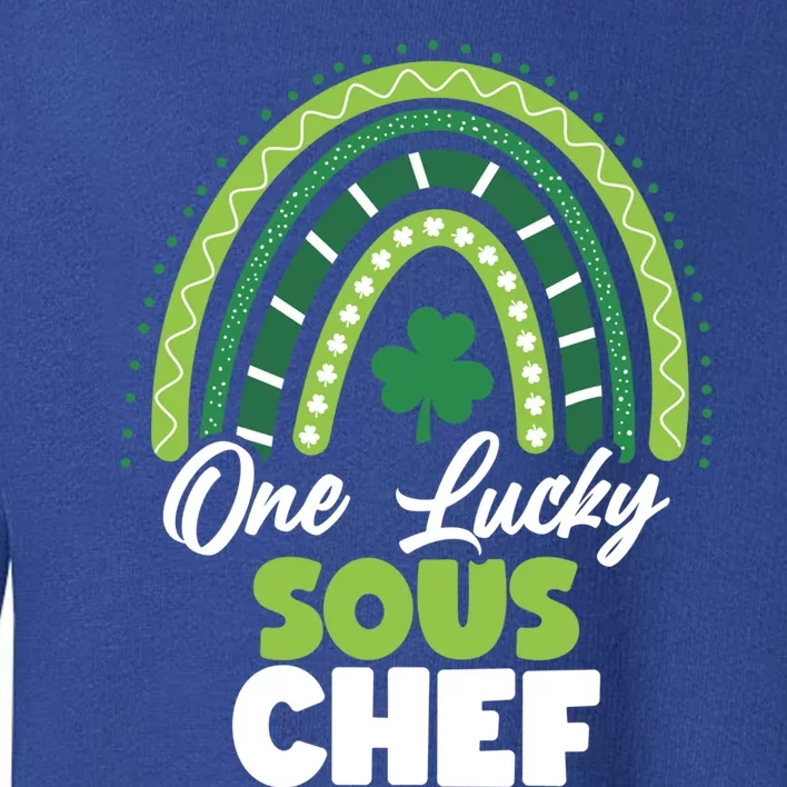 St Patricks Day One Lucky Sous Chef Funny Gift Toddler Sweatshirt