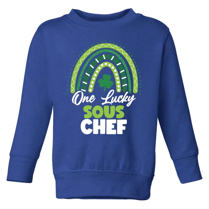 St Patricks Day One Lucky Sous Chef Funny Gift Toddler Sweatshirt