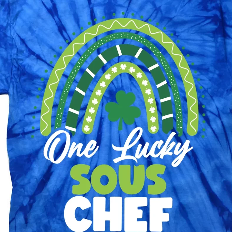 St Patricks Day One Lucky Sous Chef Funny Gift Tie-Dye T-Shirt