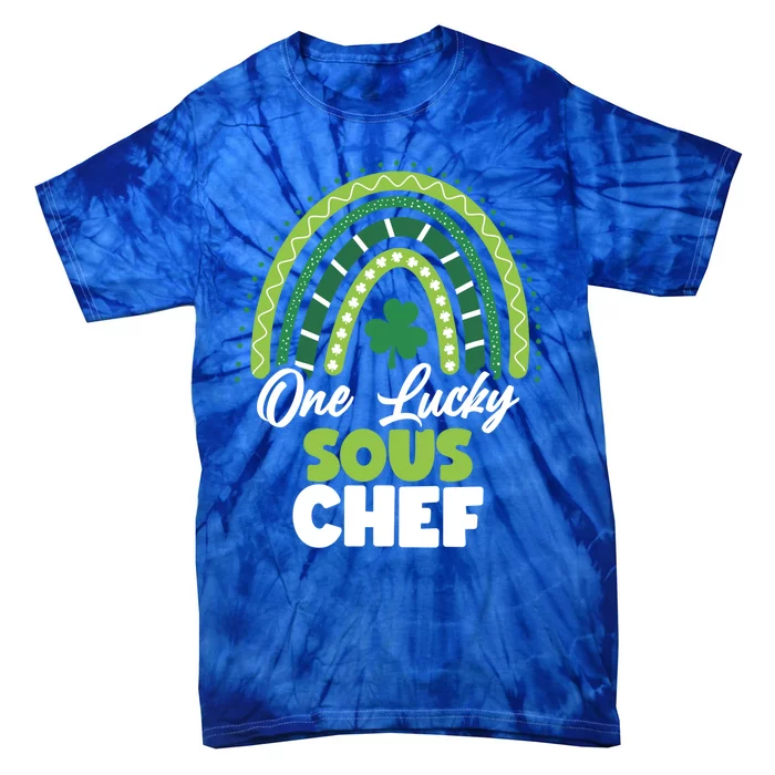 St Patricks Day One Lucky Sous Chef Funny Gift Tie-Dye T-Shirt