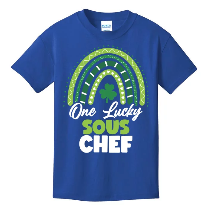 St Patricks Day One Lucky Sous Chef Funny Gift Kids T-Shirt