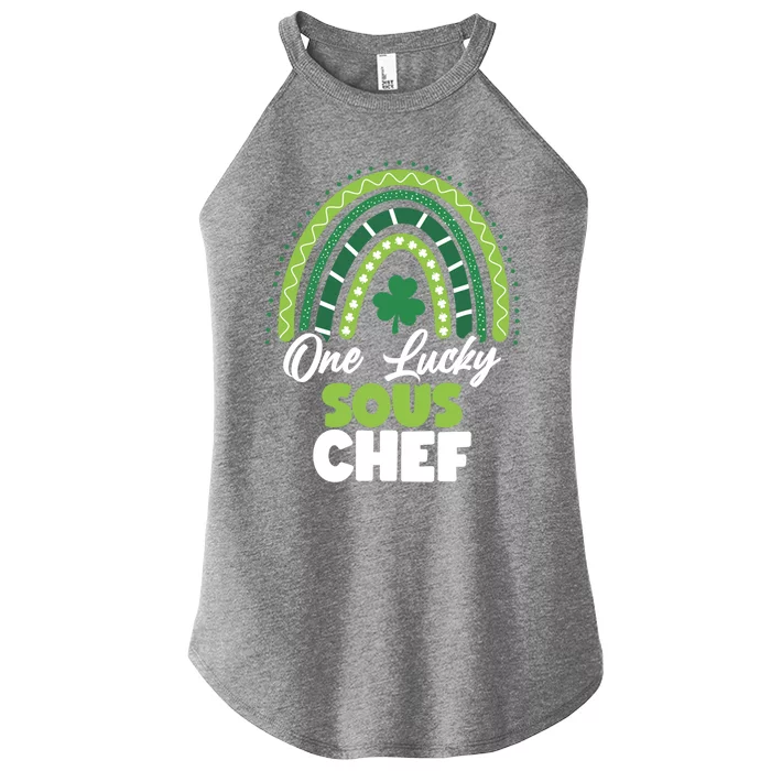 St Patricks Day One Lucky Sous Chef Funny Gift Women’s Perfect Tri Rocker Tank