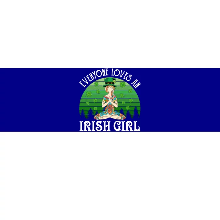 St Patricks Day Everyone Loves An Irish Yoga Gift Bumper Sticker