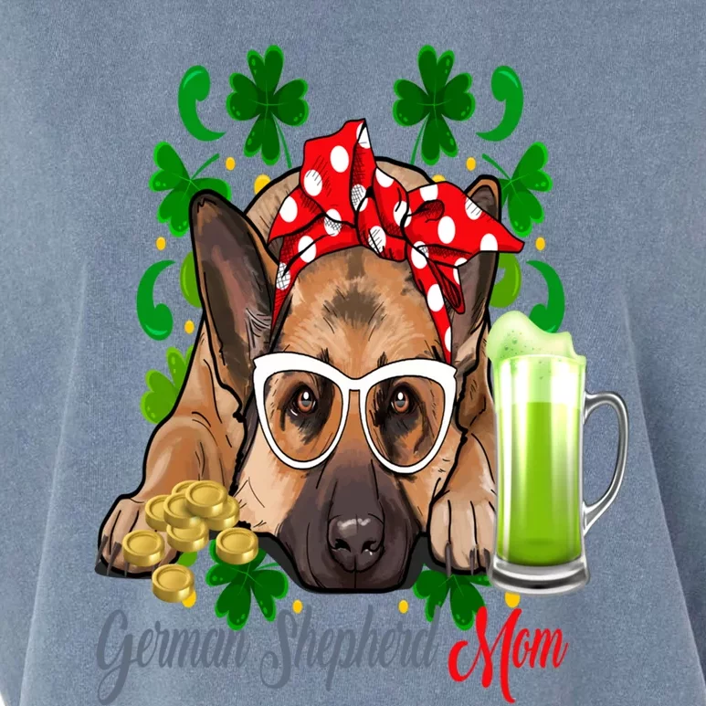 St Patrick's Day Irish Saint Patrick Shamrock Gsd Mom Funny Gift Garment-Dyed Women's Muscle Tee