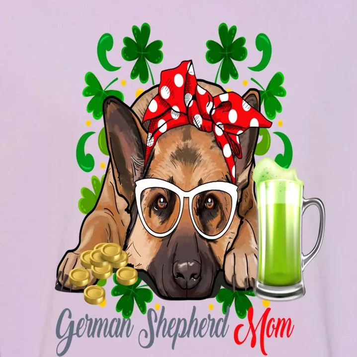 St Patrick's Day Irish Saint Patrick Shamrock Gsd Mom Funny Gift Garment-Dyed Sweatshirt