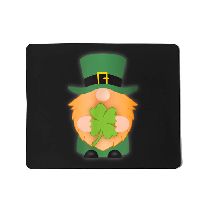 St. Patrick's Day Leprechaun Gnome Four Leaf Clover Mousepad