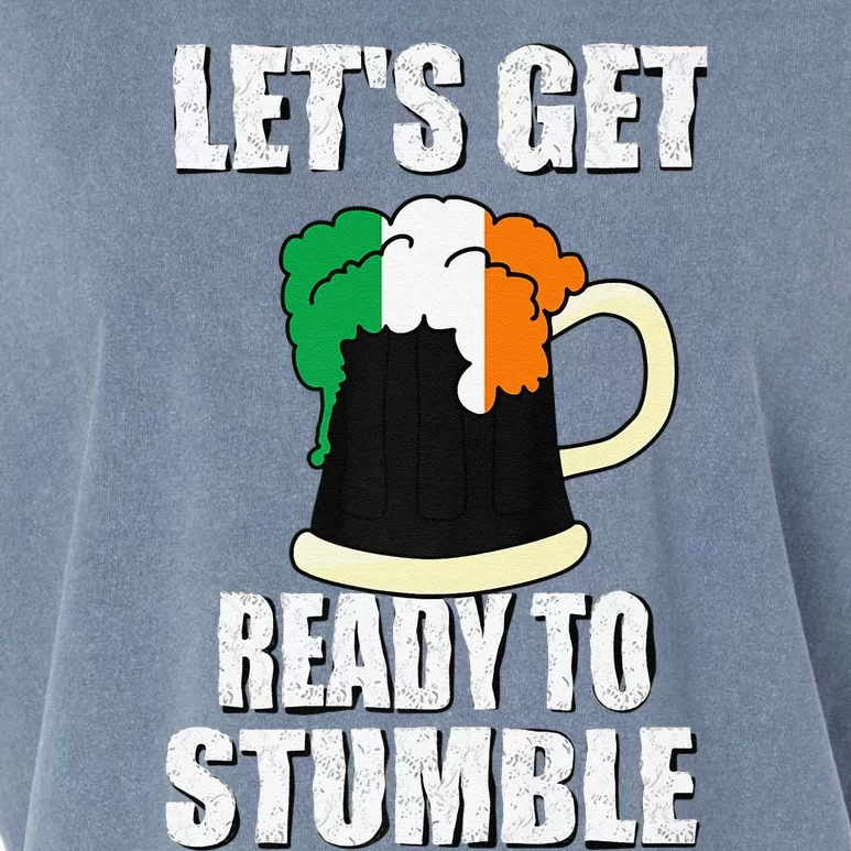 Saint Patrick's Day Gift Lets Get Ready To Stumble Garment-Dyed Women's Muscle Tee