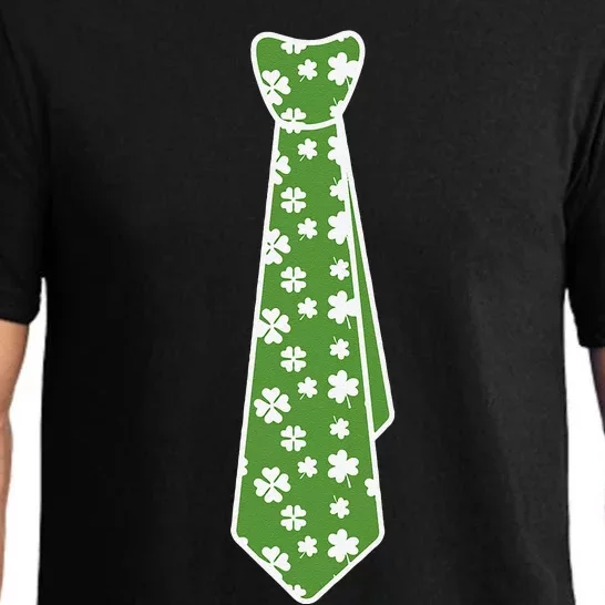 St. Patrick's Day Shamrock Tie Cute Irish Clover Funny Pajama Set