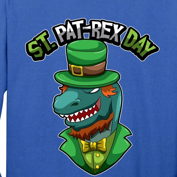 ST Patrex Day Funny Dinosaur Patrick Gift Tall Long Sleeve T-Shirt