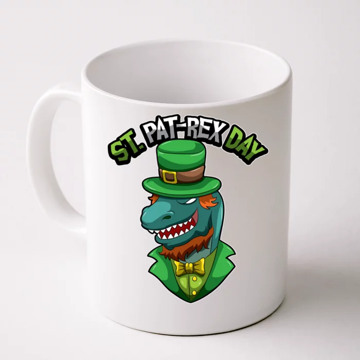 ST Patrex Day Funny Dinosaur Patrick Gift Front & Back Coffee Mug