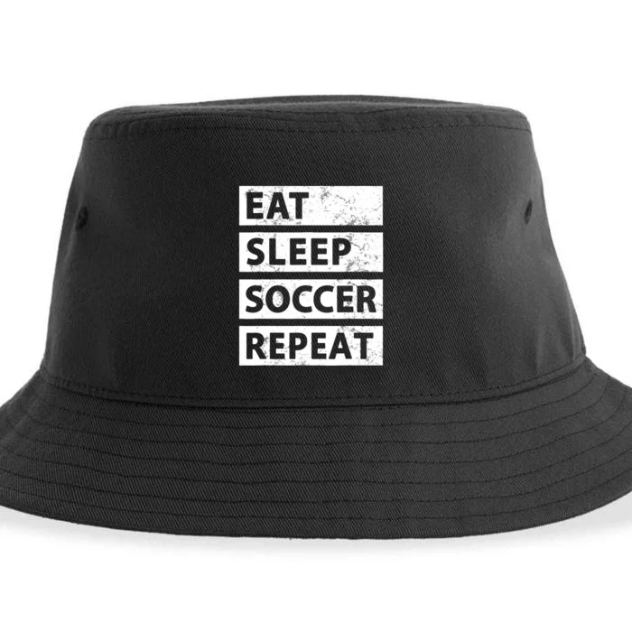 Soccer Player Eat Sleep Soccer Sustainable Bucket Hat