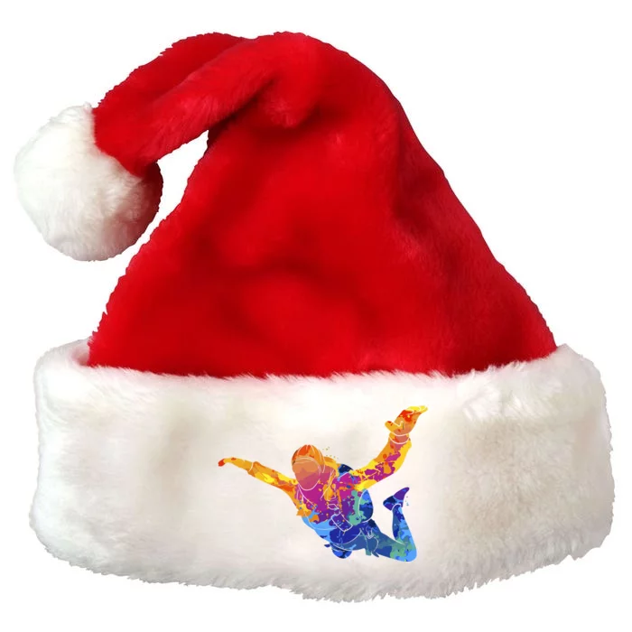 Skydiving Parachutust Extreme Sport Premium Christmas Santa Hat