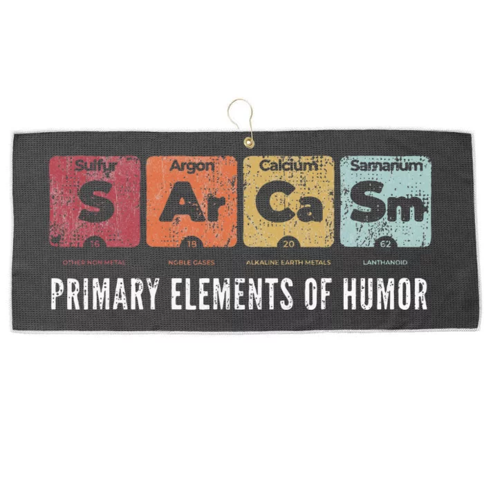 Sarcasm Primary Elements Of Humor Periodic Table Science Fun Large Microfiber Waffle Golf Towel