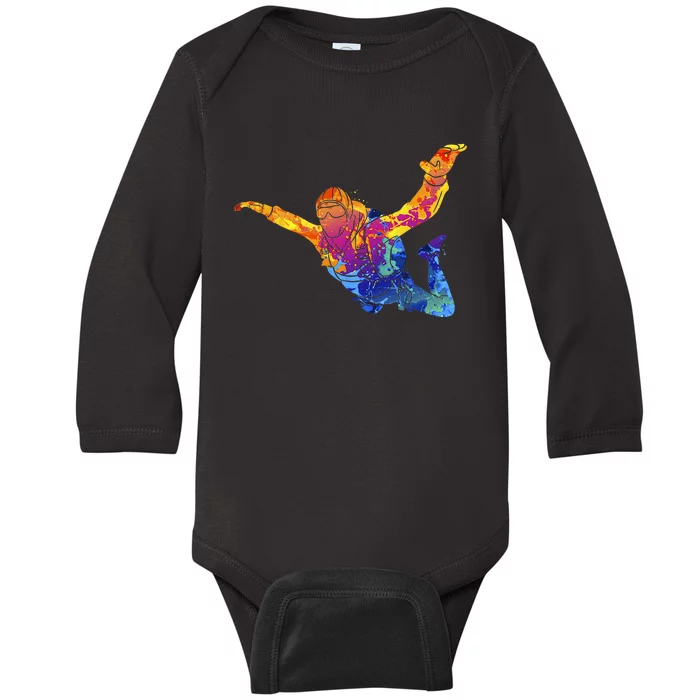 Skydiving Parachutust Extreme Sport Baby Long Sleeve Bodysuit