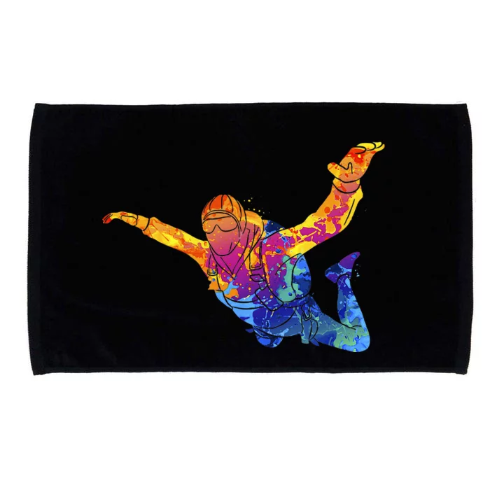 Skydiving Parachutust Extreme Sport Microfiber Hand Towel