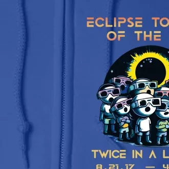 Stick People Eclipse Totality Of The Sun Twice In A Lifetime Full Zip Hoodie