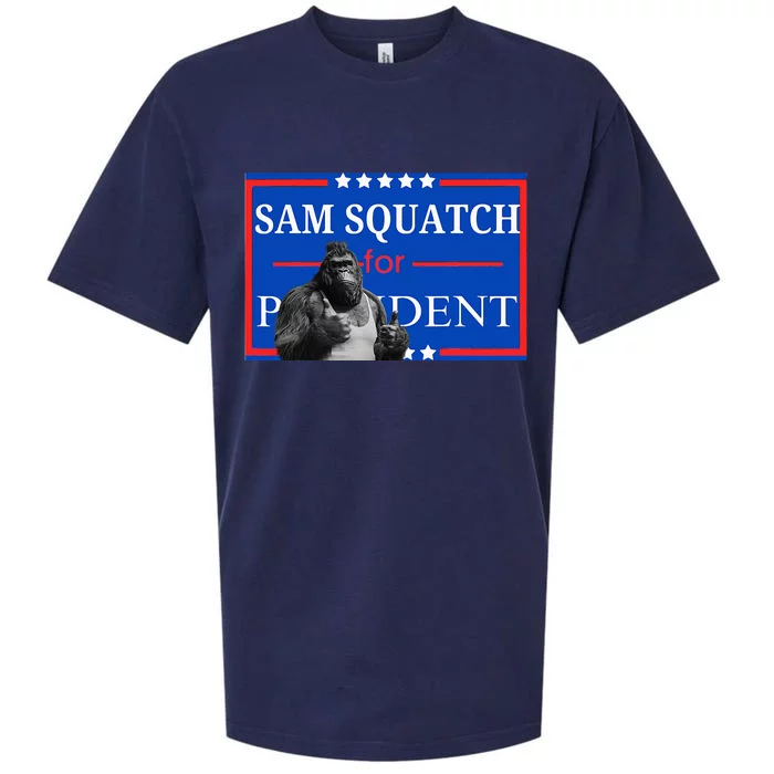 Sasquatch President Election Bigfoot Sueded Cloud Jersey T-Shirt