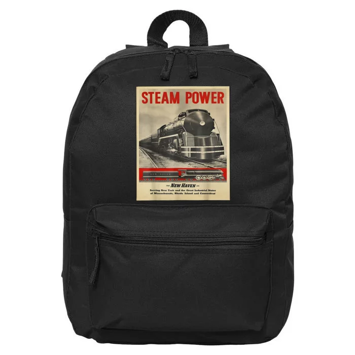 Steam Power Engine Train 16 in Basic Backpack