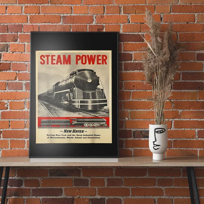 Steam Power Engine Train Poster