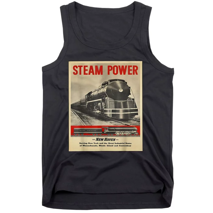 Steam Power Engine Train Tank Top