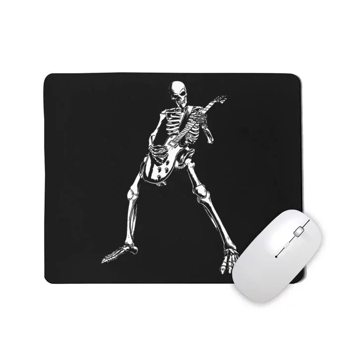 Skeleton Playing Electric Guitar Solo Mousepad