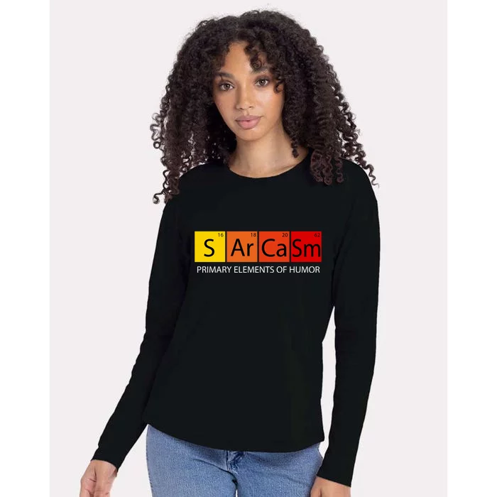 Sarcasm Primary Elements Of Humor Womens Cotton Relaxed Long Sleeve T-Shirt