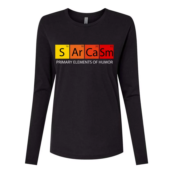 Sarcasm Primary Elements Of Humor Womens Cotton Relaxed Long Sleeve T-Shirt