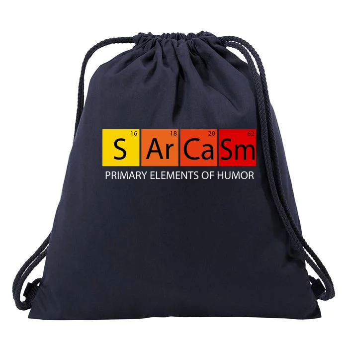 Sarcasm Primary Elements Of Humor Drawstring Bag